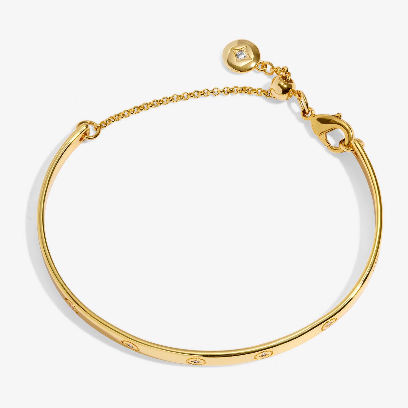 Joma Jewellery Classic Collection Cubic Zirconia Bangle In Gold Plating