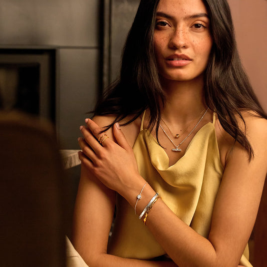 Classic Collection Hammered Bangle In Gold Plating