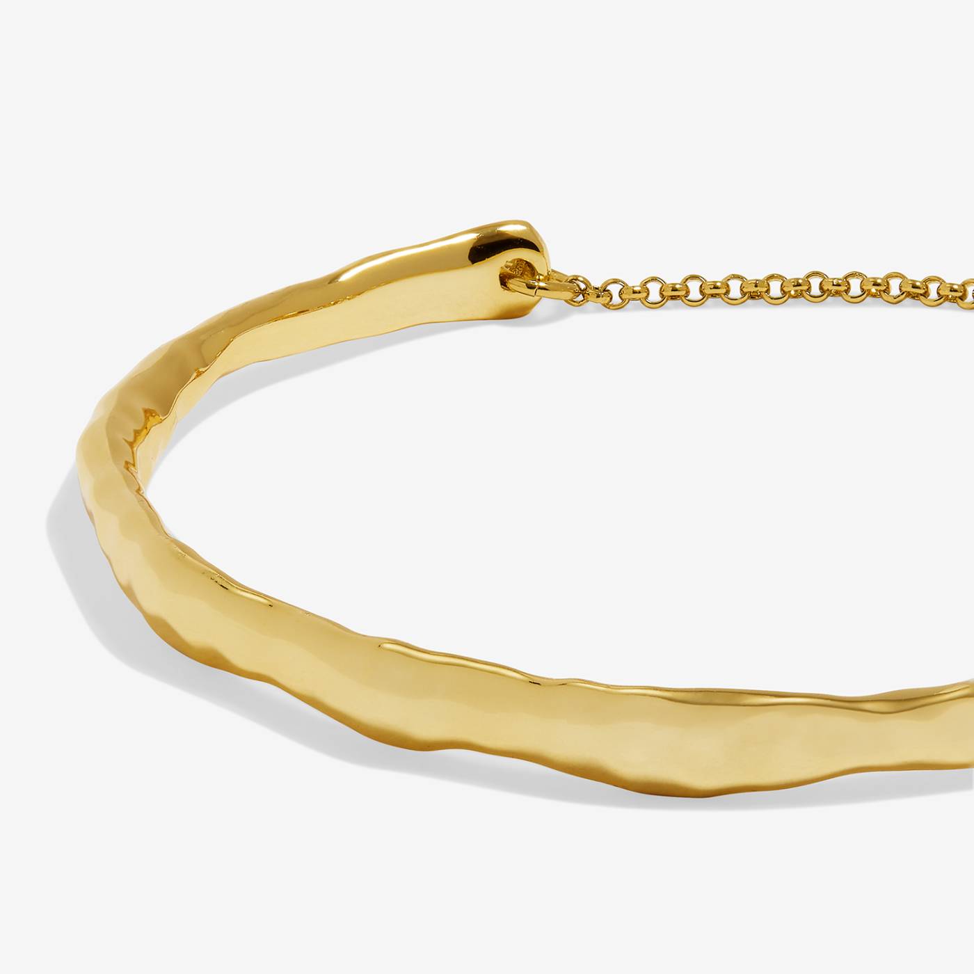 Joma Jewellery Classic Collection Hammered Bangle In Gold Plating