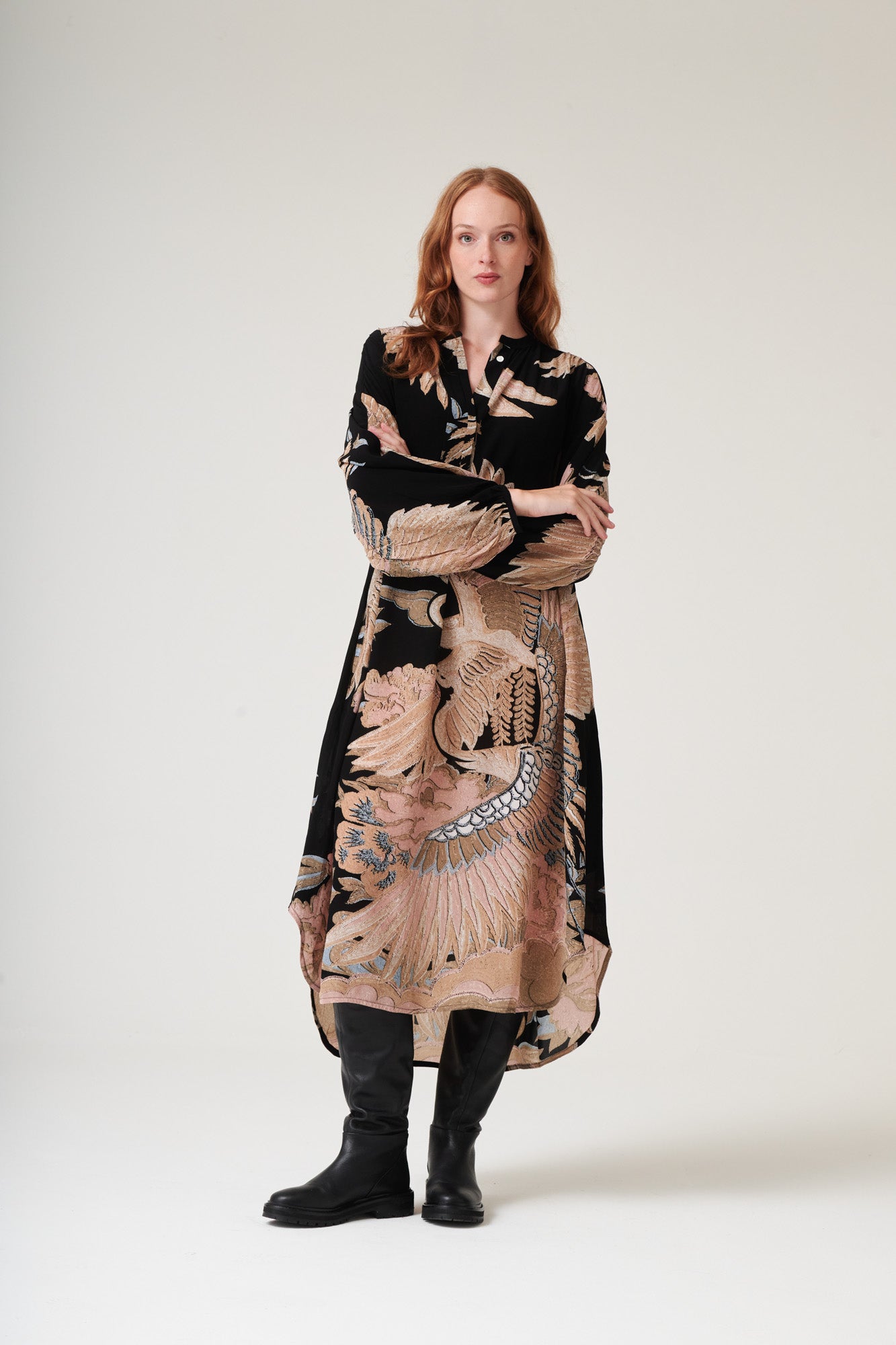 One Hundred Stars Crane Black Darcy Dress