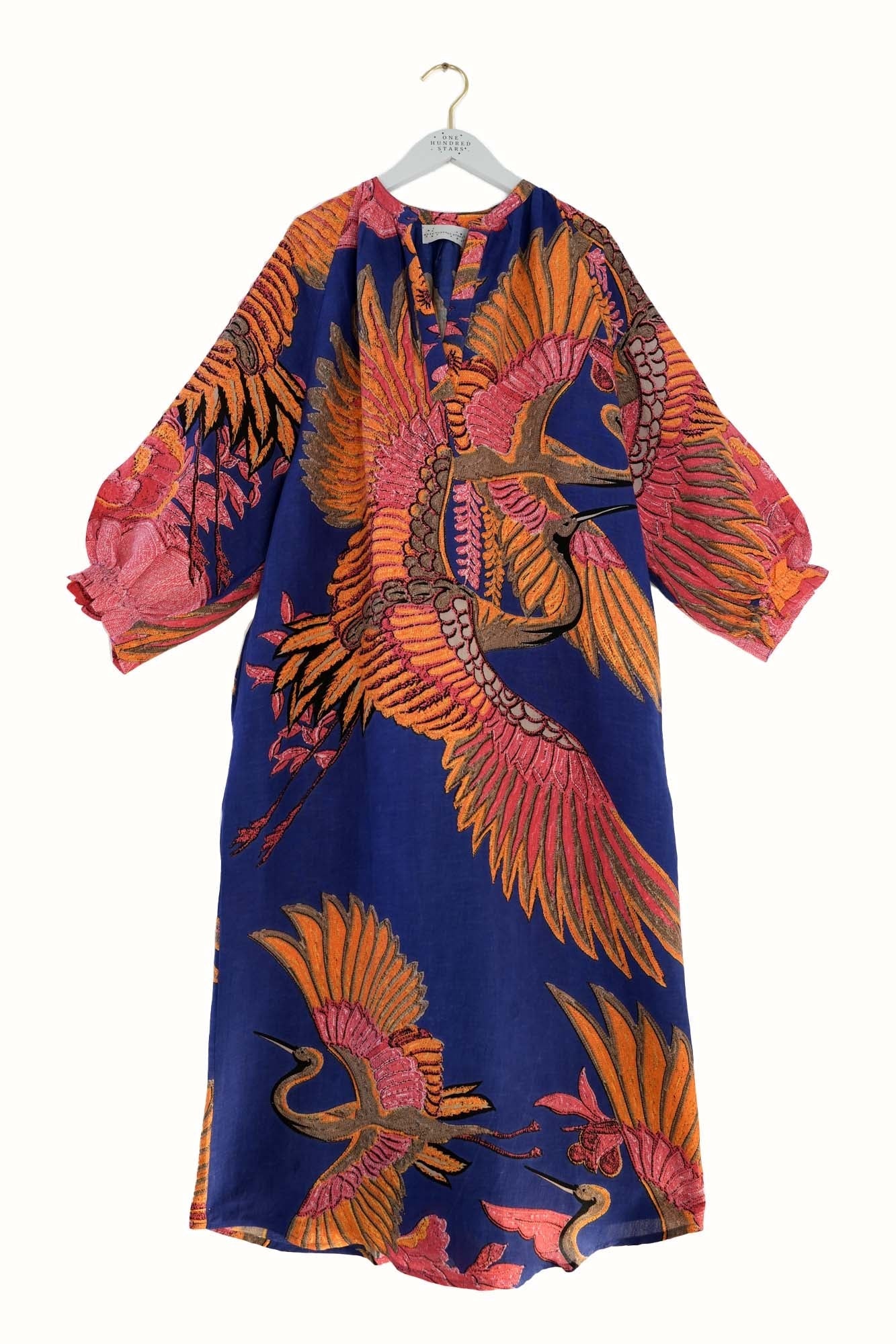 One Hundred Stars Crane Cobalt Raglan Dress