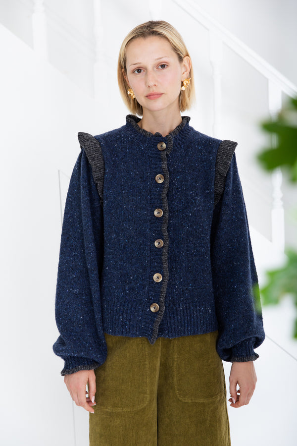 Bonte London Delphine Knit Jacket in Navy