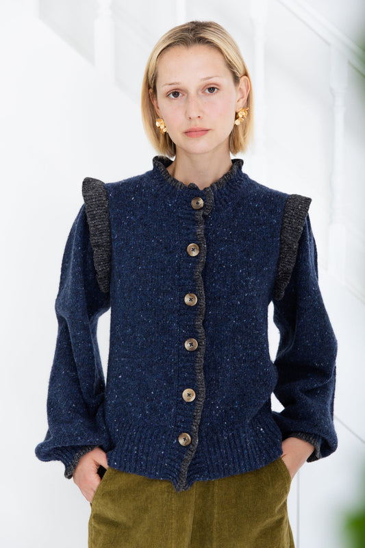 Bonte London Delphie Knit Jacket in Navy