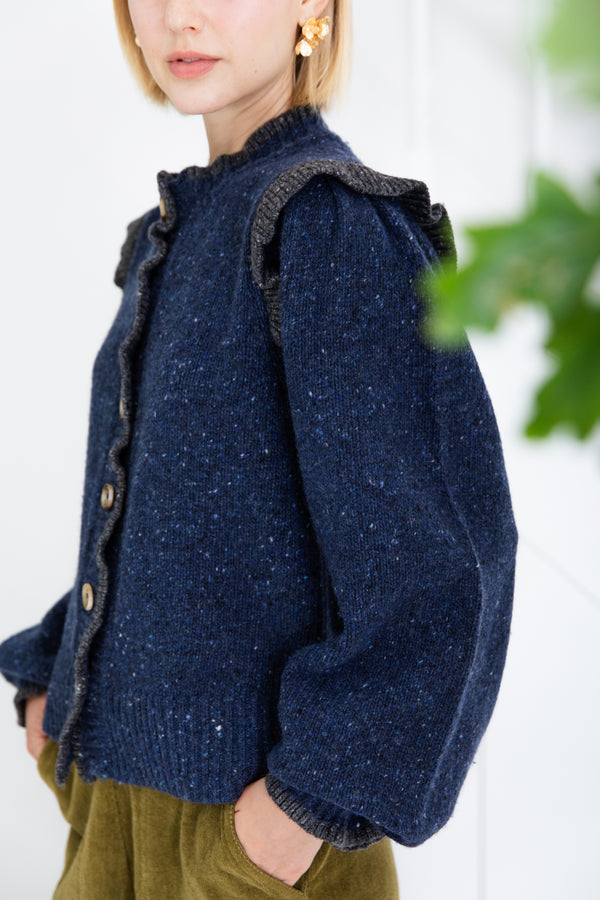 Bonte London Delphine Knit Jacket in Navy