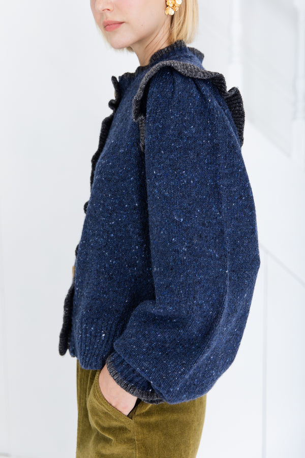 Bonte London Delphine Knit Jacket in Navy