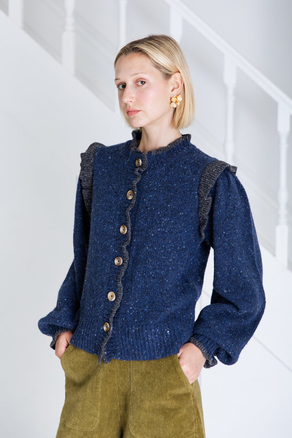 Bonte London Delphine Knit Jacket in Navy