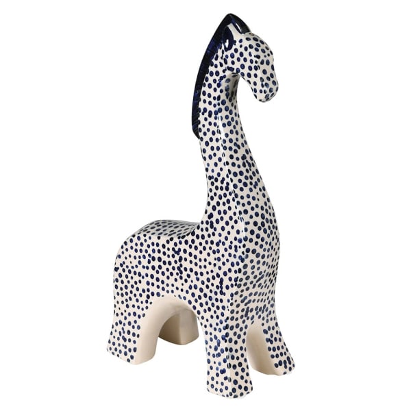 Blue Spot Ceramic Giraffe Ornament