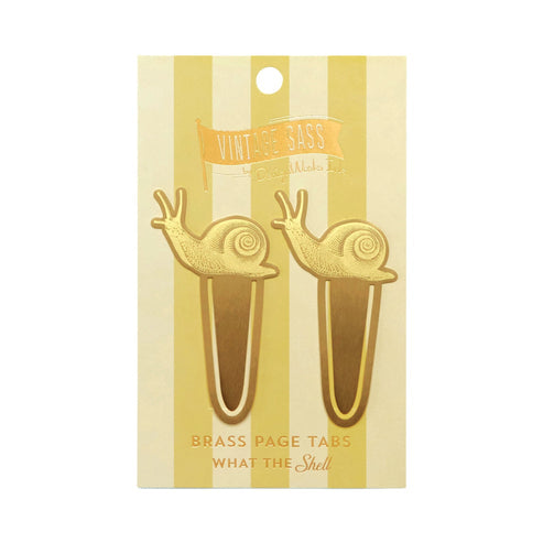 Vintage Sass Brass Bookmark - What The Shell