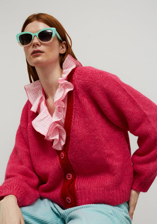 Dr Bloom Pink Cocoon Cardigan