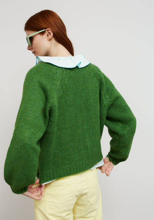 Dr Bloom Cocoon Green Cardigan