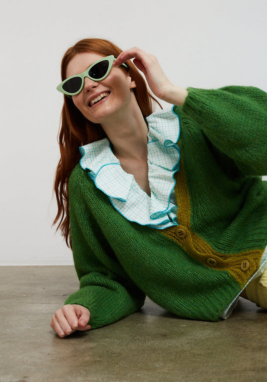 Dr Bloom Cocoon Green Cardigan