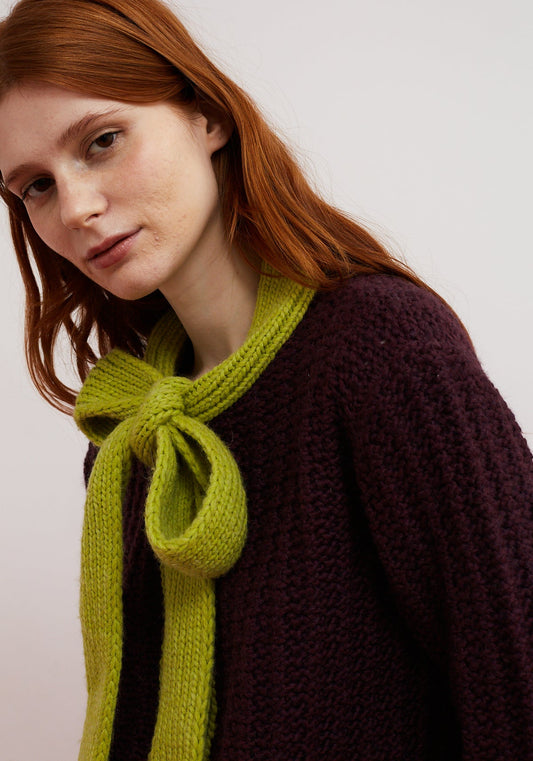 Dr Bloom Cardigan Grace Eggplant