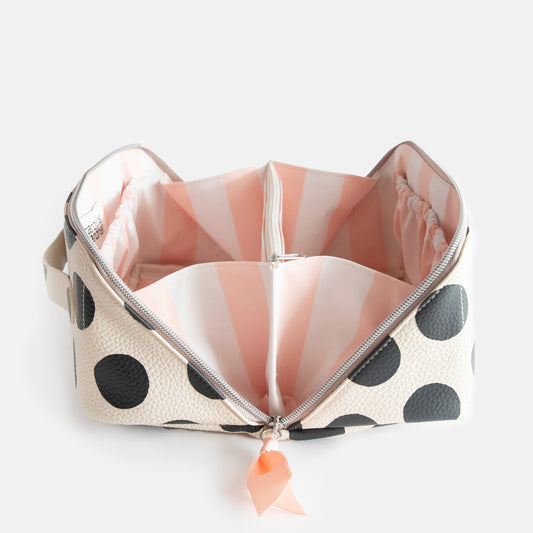 Caroline Gardner Mono Spots Flat Lay Washbag
