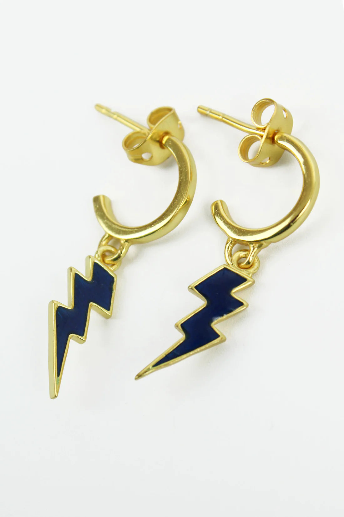 My Doris Lightening Enamel Hoop Earring