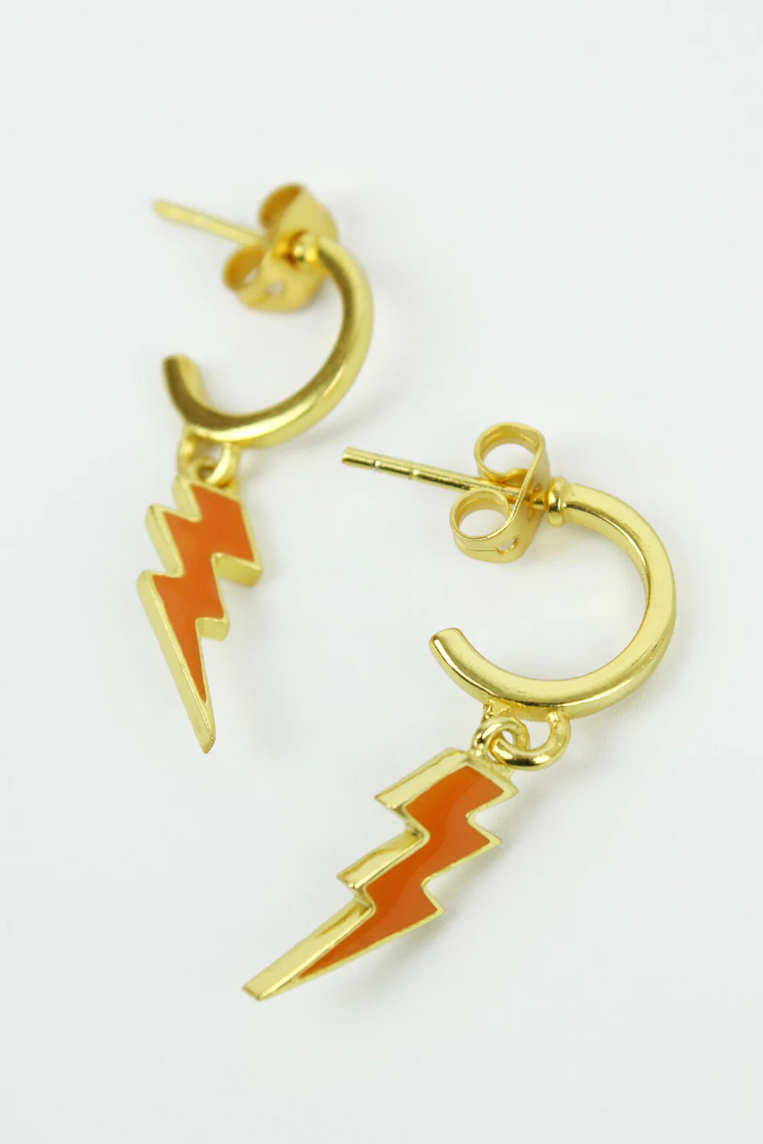 My Doris Lightening Enamel Hoop Earring