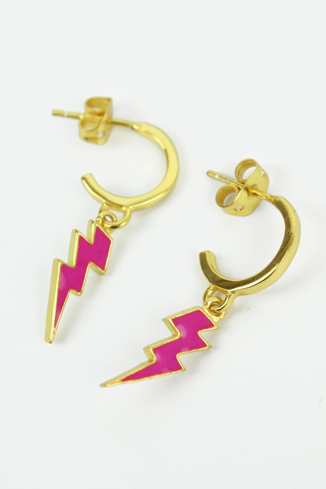 My Doris Lightening Enamel Hoop Earring