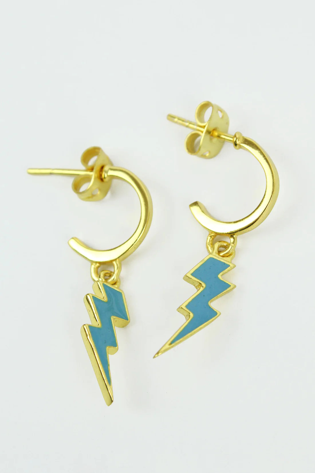 My Doris Lightening Enamel Hoop Earring