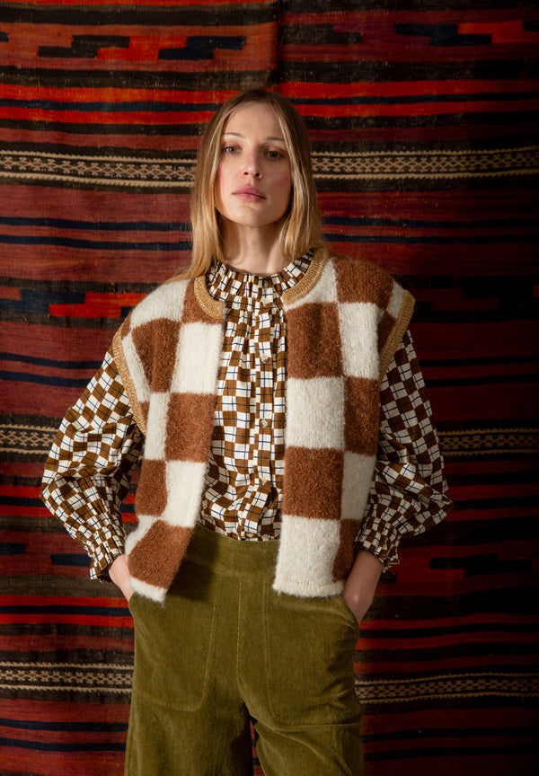 Bonte London Earl Gilet in Camel