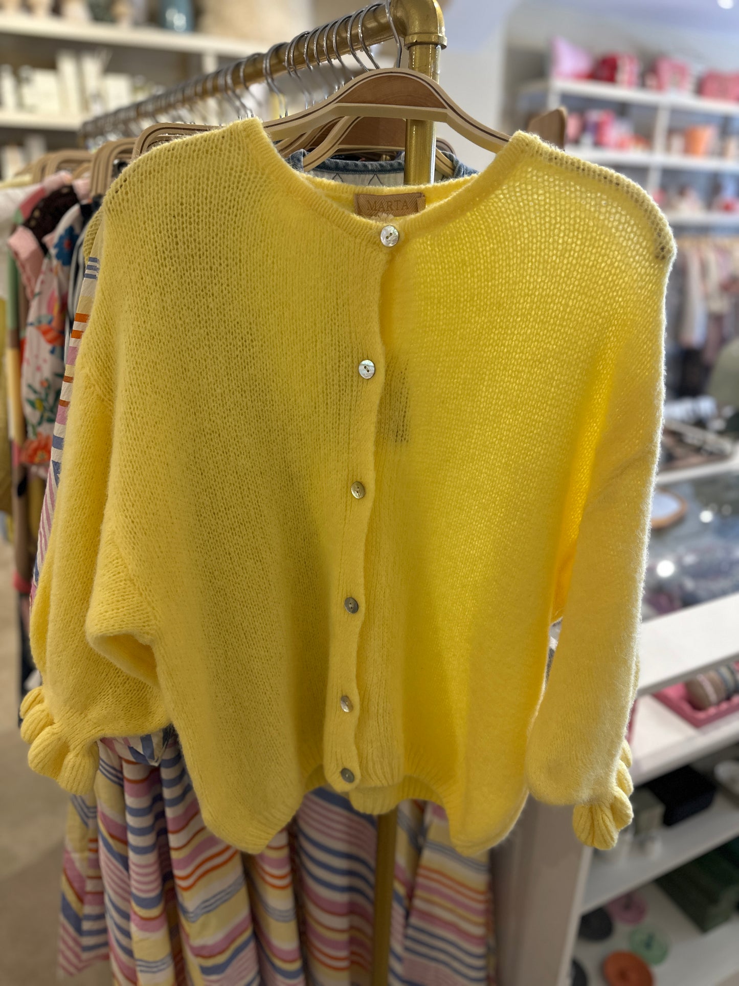 Marta Juliana Cardigan in Lemon