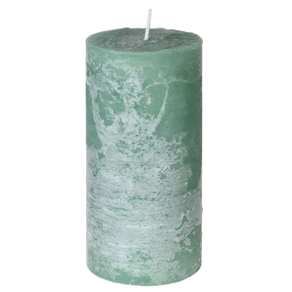 Sage Rustic Pillar Candle Medium