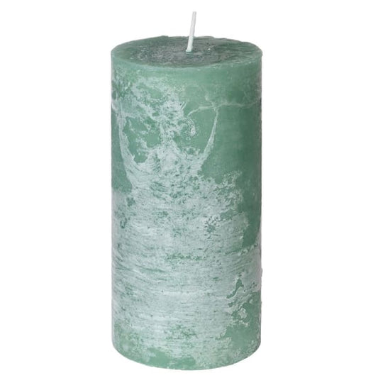Sage Rustic Pillar Candle Medium
