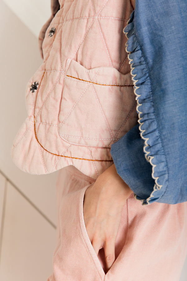 Bonte London Estelle Gilet in Chalk Pink