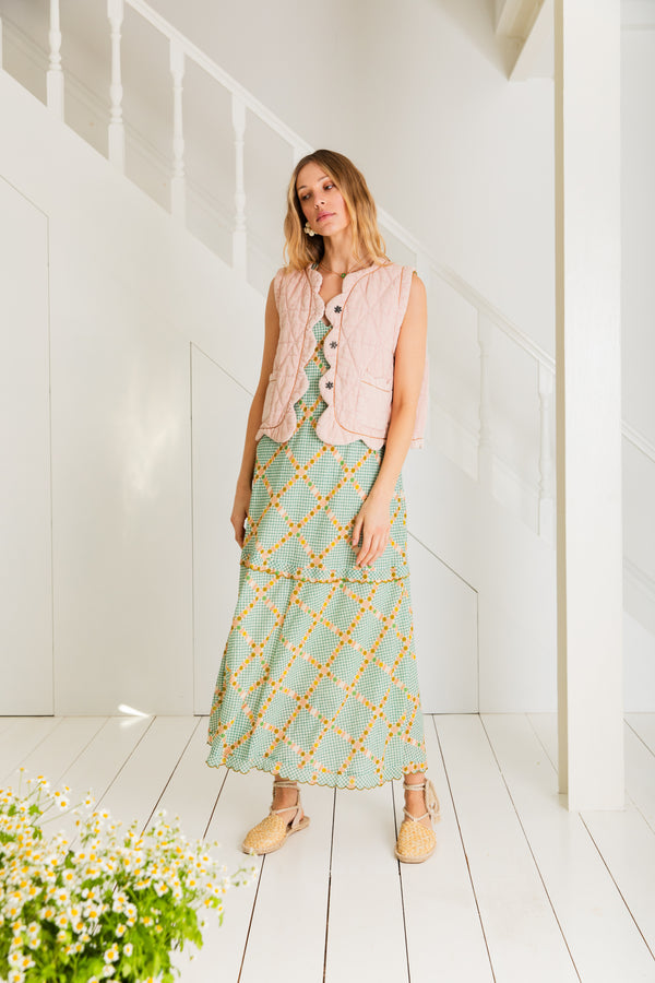Bonte London Estelle Gilet in Chalk Pink