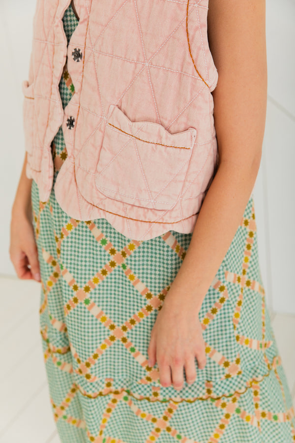 Bonte London Estelle Gilet in Chalk Pink