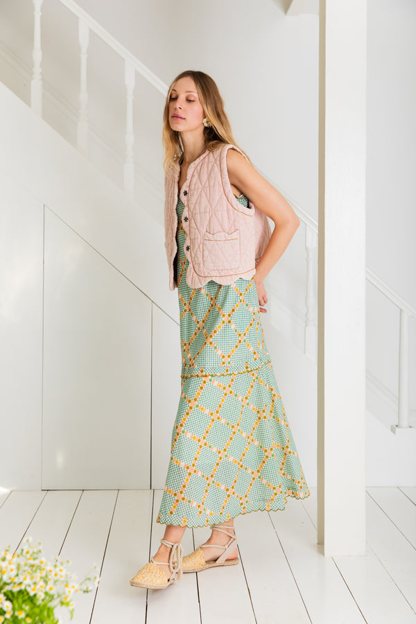 Bonte London Estelle Gilet in Chalk Pink
