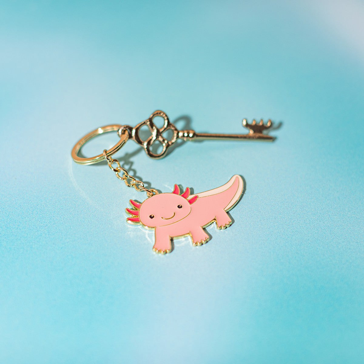 Sass & Belle Axolotl Enamel Keyring