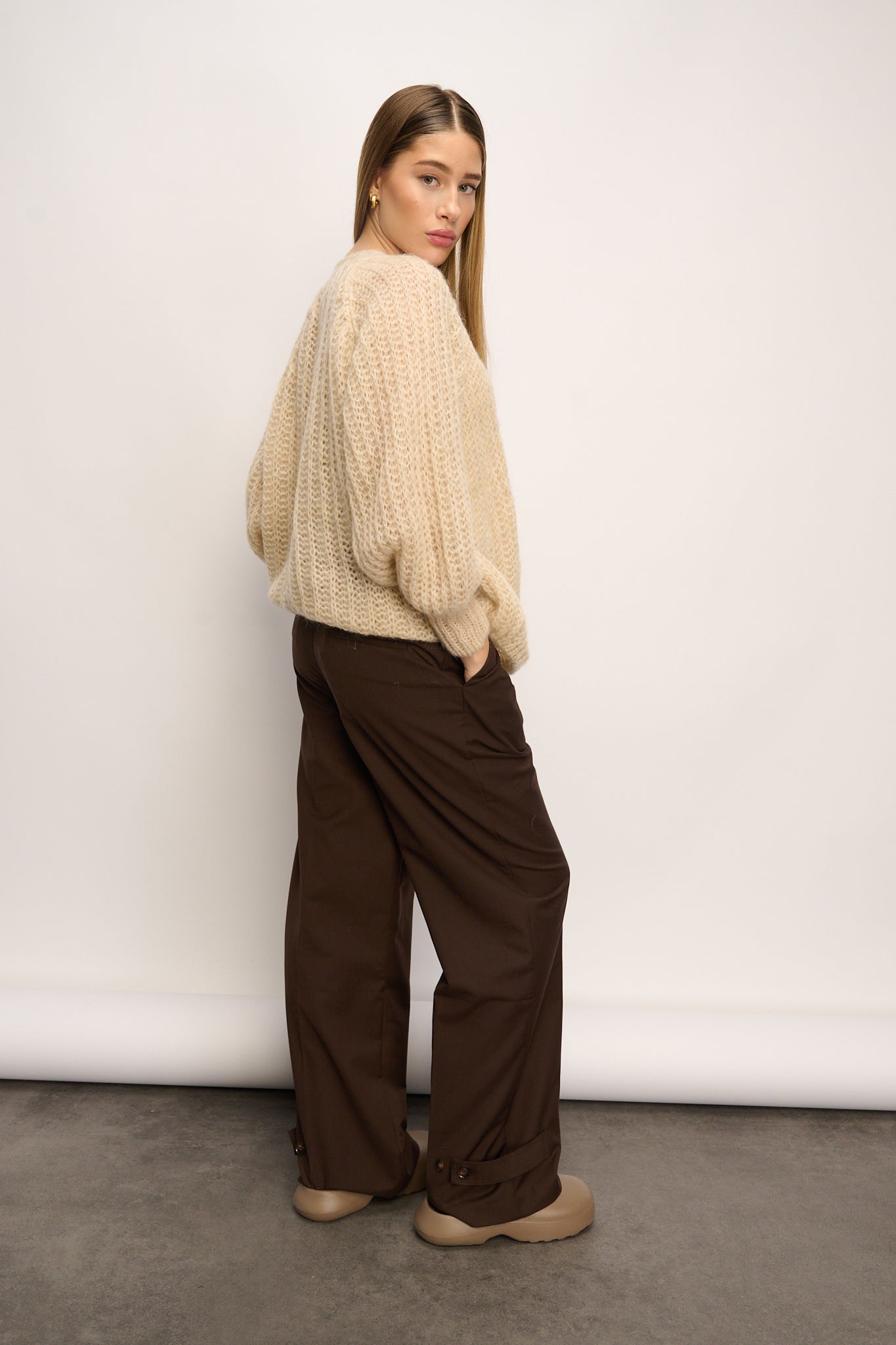 Noella Joseph Knit Cardigan Beige