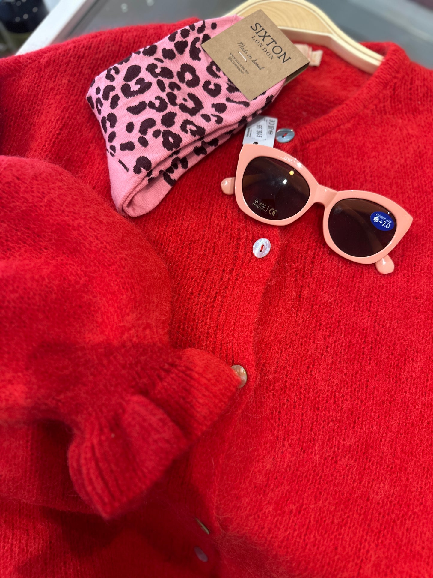 Marta Du Chateau Juliana Cardigan in Red