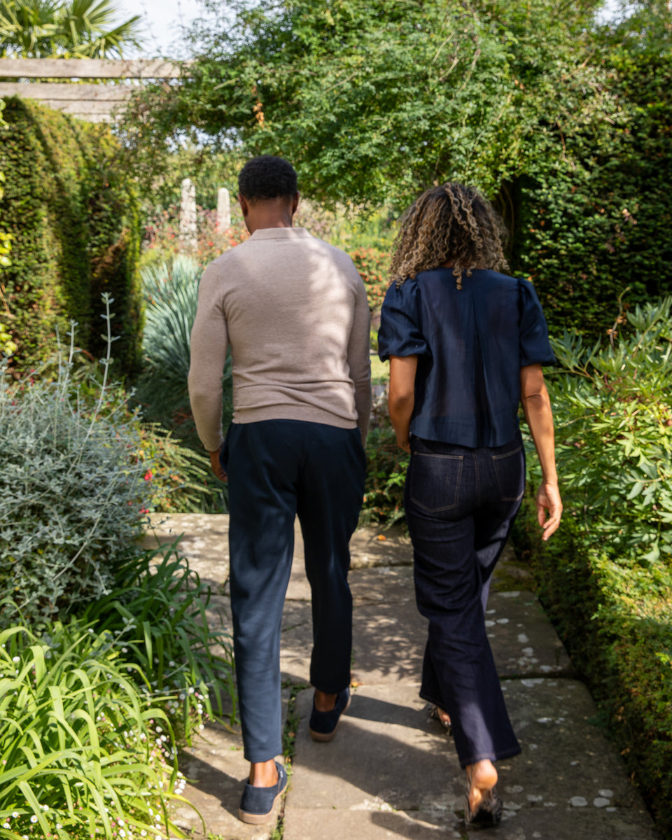 Chalk Porcha Top in Navy