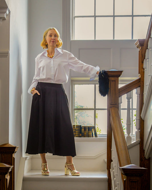 Chalk Audrey Skirt in Black