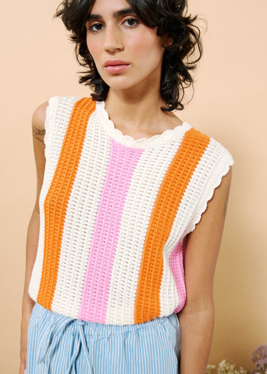 FRNCH Clusia Top in Creme