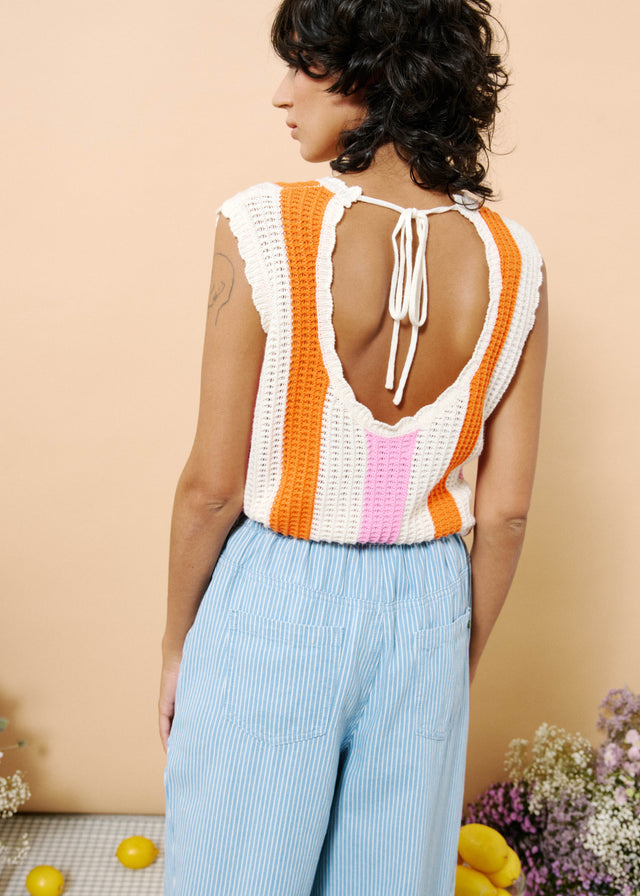 FRNCH Clusia Top in Creme