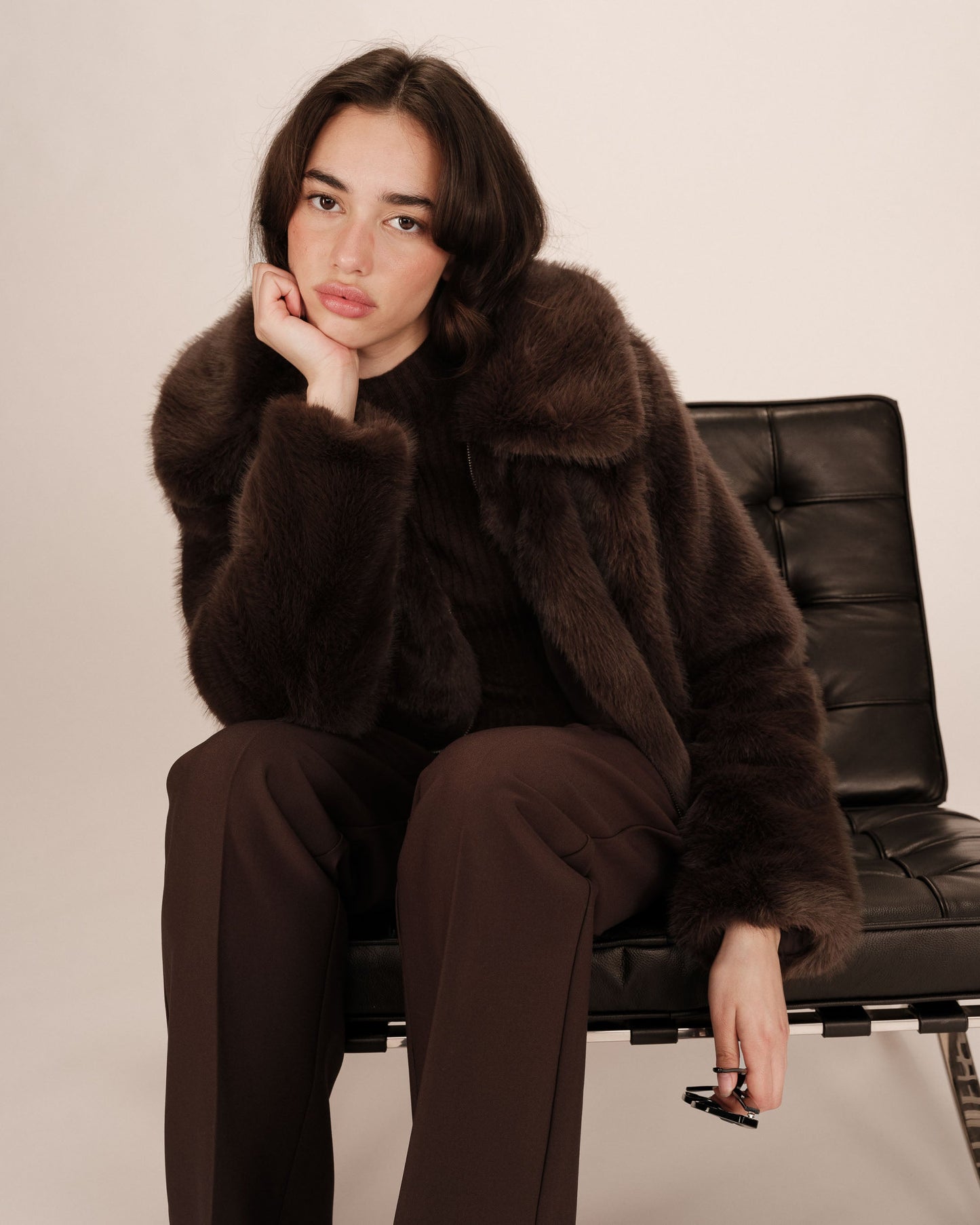 Grace & Mila Shonna Coat in Chocolat