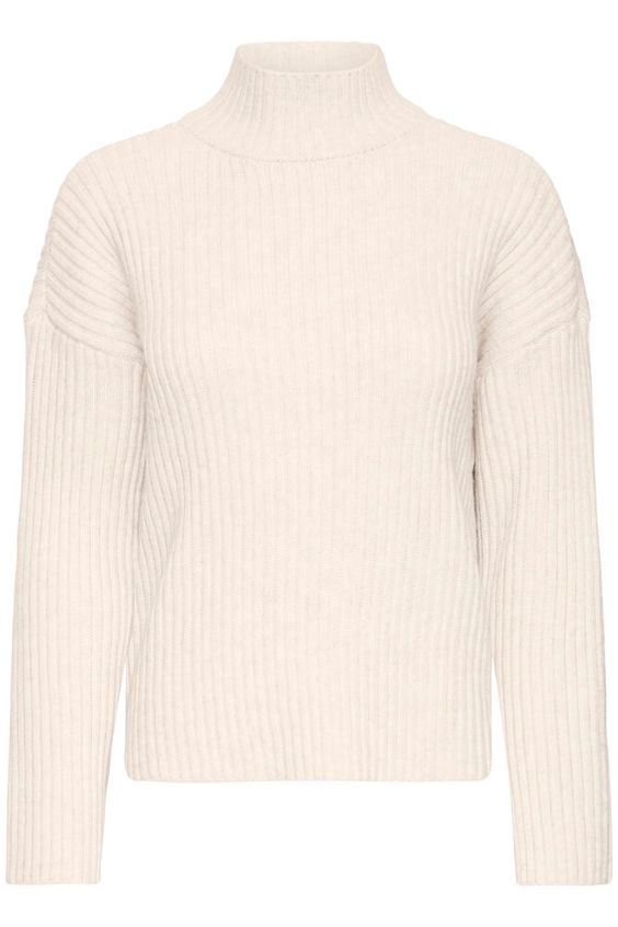 Fransa Elly Pullover in Oatmeal Melange