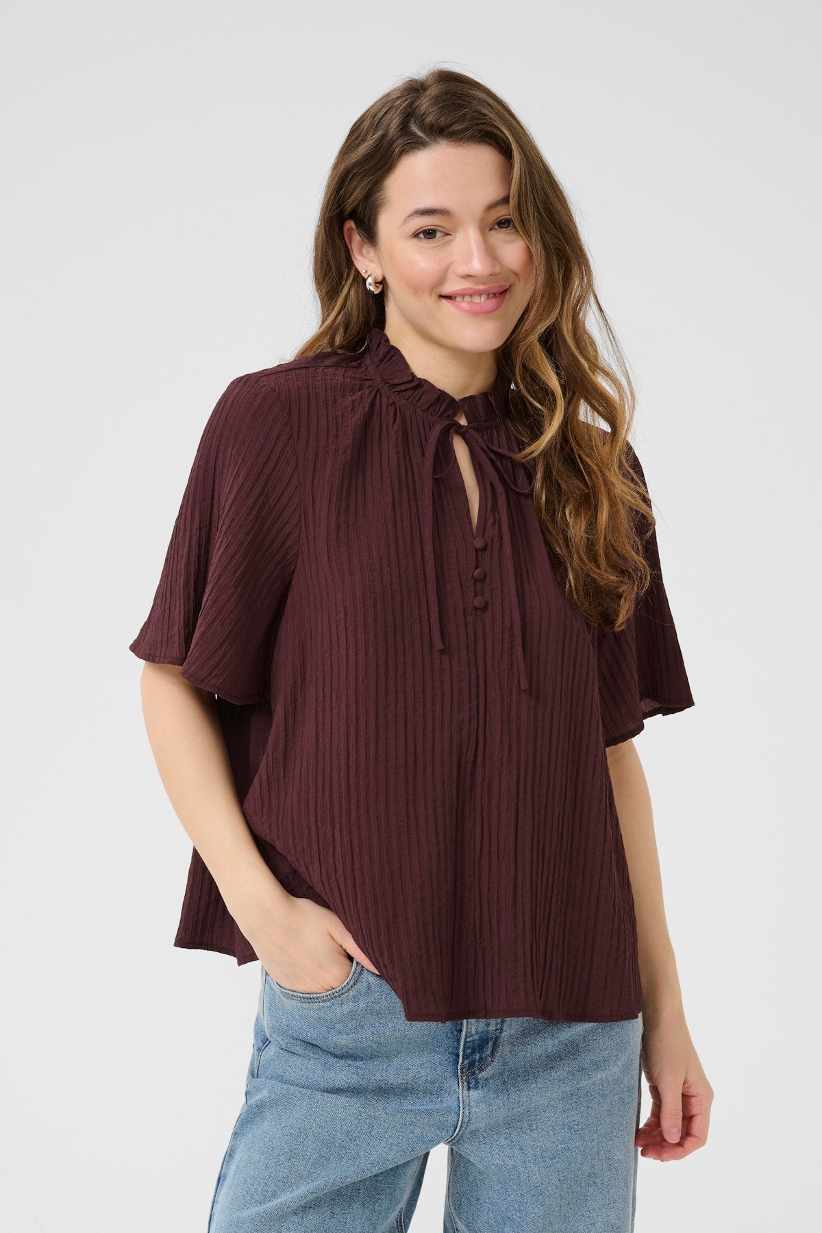 Fransa Lianna Blouse in Fudge