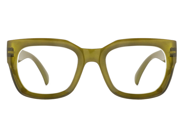 Goodlookers Reading Glasses 'Jordan' Olive