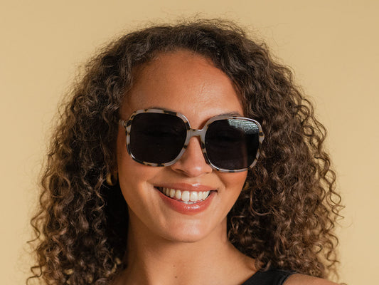 Sunglasses Polarised 'Charlotte' White Tortoiseshell