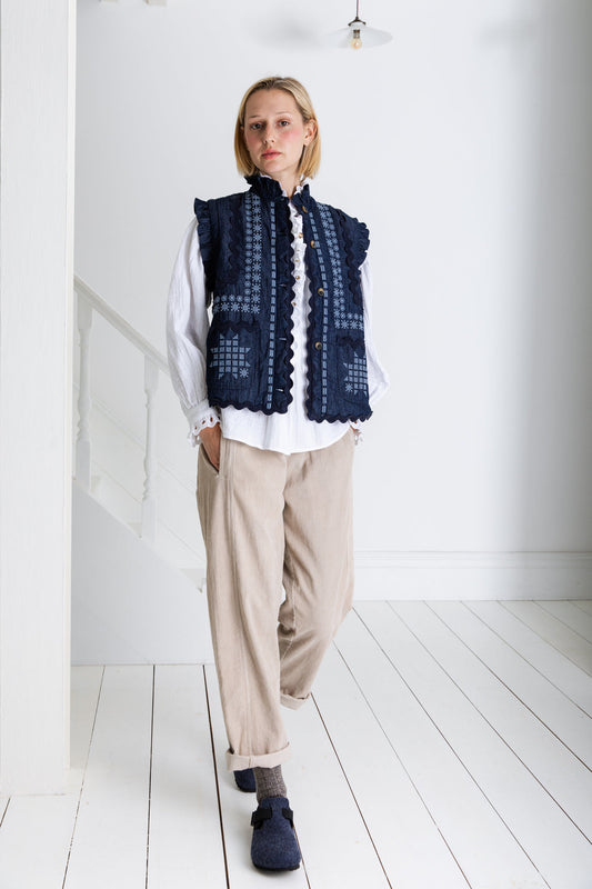 Bonte London Gwen Gilet in Dark Denim