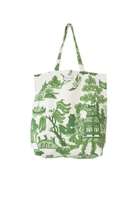 One Hundred Stars Giant Willow Green Canvas Bag