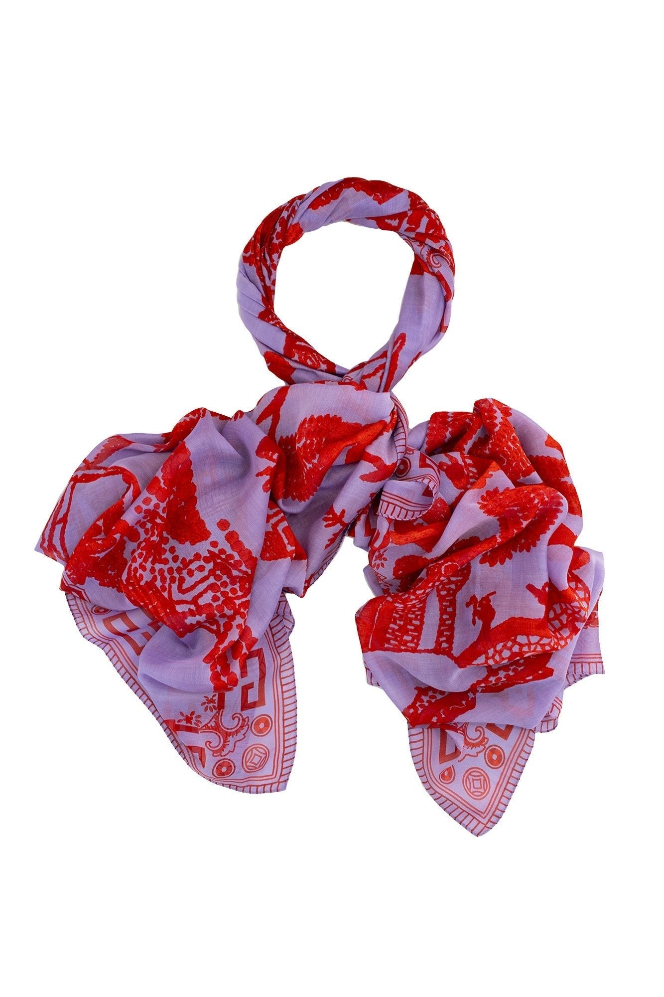 One Hundred Stars Giant Willow Violet Scarf
