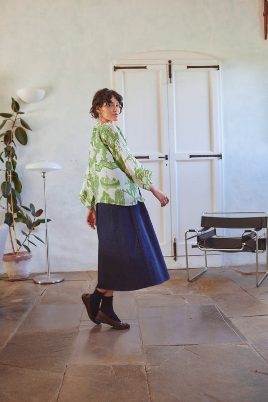 One Hundred Stars Giant Willow Green Kimono