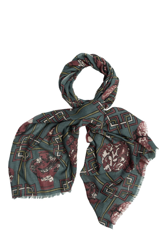 One Hundred Stars Ginger Jar Wool Scarf