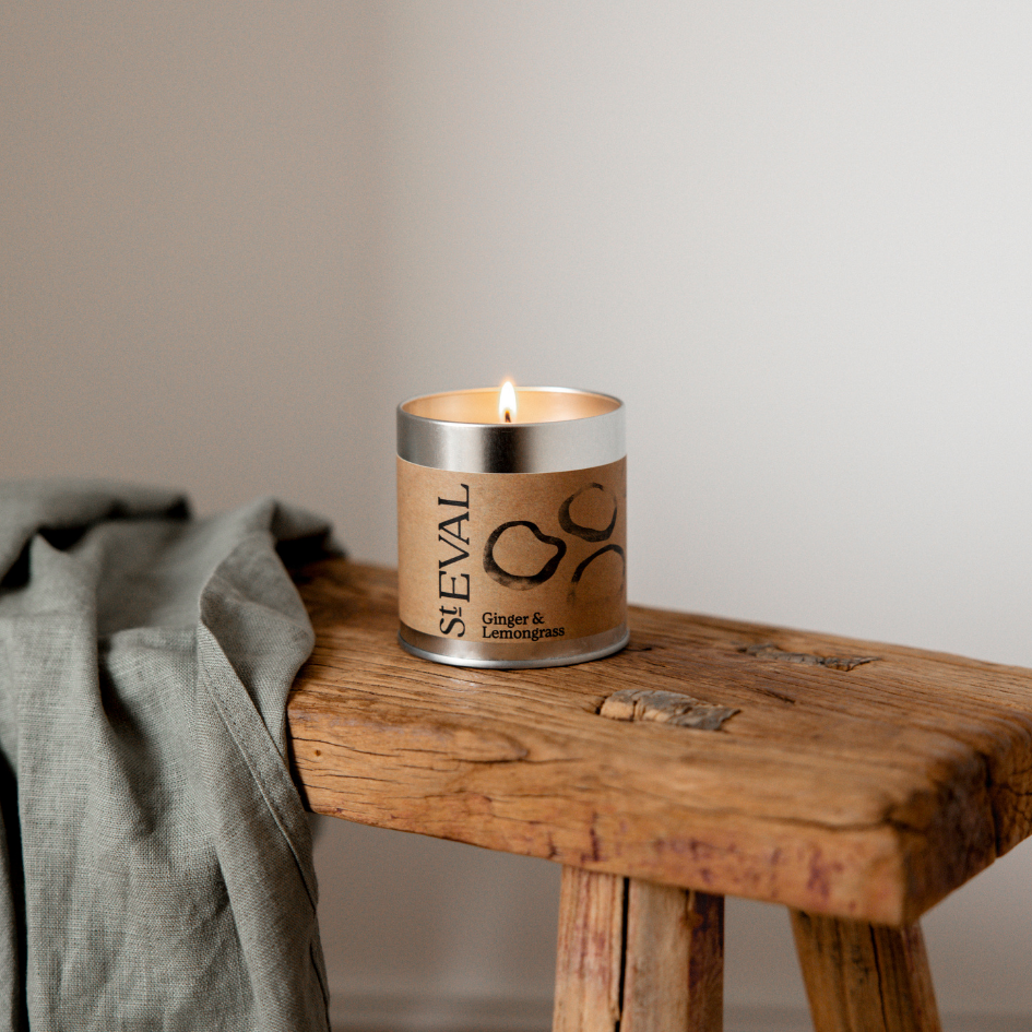 St Eval Ginger & Lemongrass, Scented Tin Candle