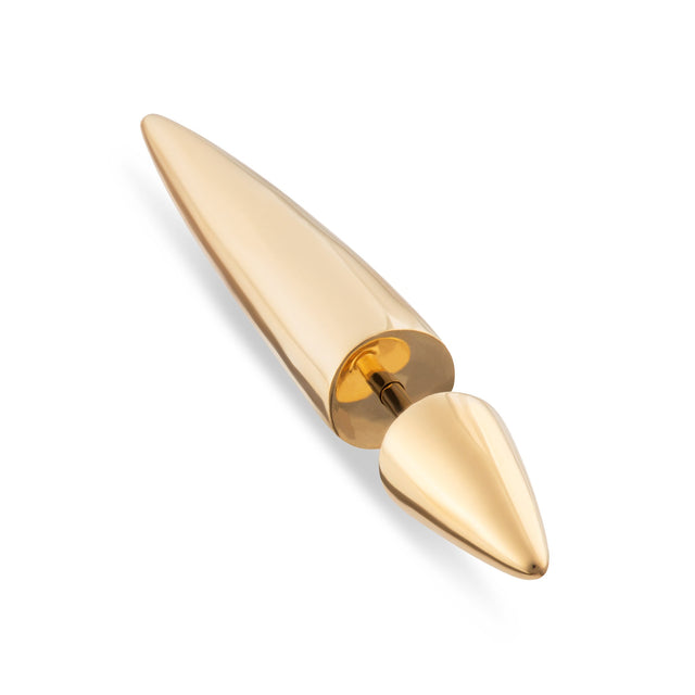 Spike Double Sided Stud Single Earring Gold