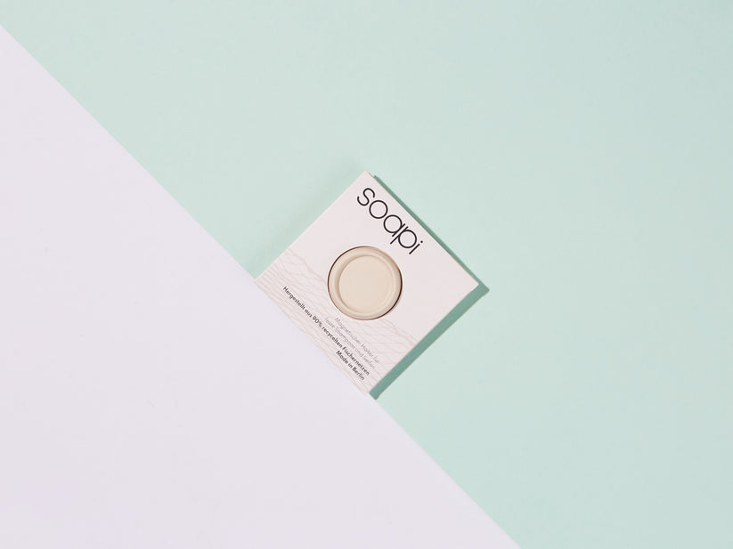 Soapi Cream White Magnetic Soap Holder