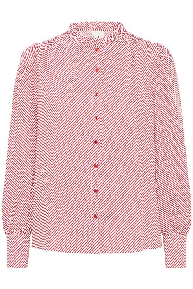 ICHI Endia Shirt in Cloud Dancer Stripe